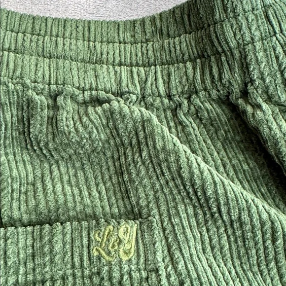 NWOT Lucy & Yak Norris Wide Leg Cotton Corduroy Trousers Green Size 2XL - Picture 6 of 14